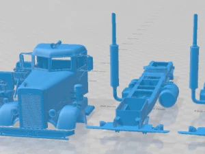 Peterbilt 281 - Duel - Printable 3D Print Model