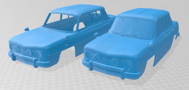 renault 8 gordini printable body car Modello di stampa 3D .c4d .max .obj .3ds .fbx .stl .blend 