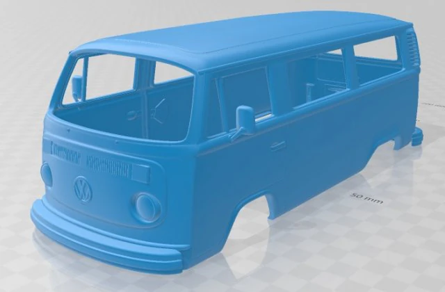 volkswagen transporter t2 1972 printable body van 3D Print Model .c4d .max .obj .3ds .fbx .stl .blend