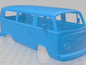 volkswagen transporter t2 1972 printable body van Model do druku 3D