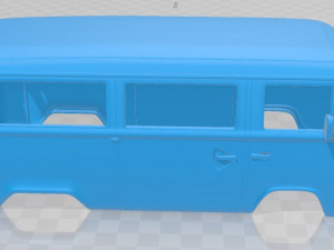 volkswagen transporter t2 1972 printable body van Model do druku 3D