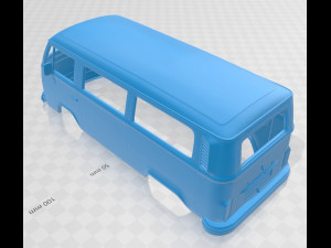 volkswagen transporter t2 1972 printable body van Model do druku 3D