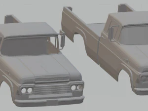 F250 1959 druckbare Karosserie 3D Druckmodell