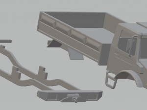 mercedes unimog printable body truck 3D Print Model