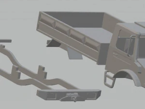 mercedes unimog printable body truck 3D Print Model