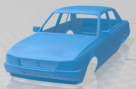 Peugeot 505 GTI Printable Body Car Modèles 3D en vedette .c4d .max .obj .3ds .fbx .stl .blend 