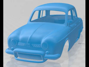 Renault Ondine Dauphine 1956-1967 Printable Body Car 3D Print Model