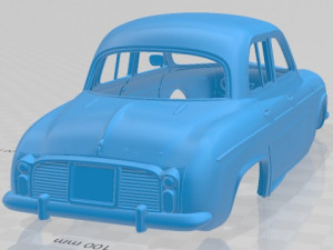 Renault Ondine Dauphine 1956-1967 Printable Body Car Modello di stampa 3D