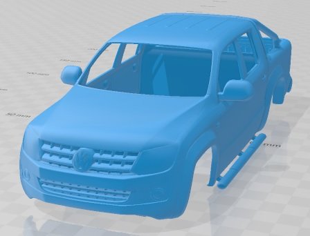 Volkswagen Amarok Crew Cab 2010 Printable Body Car 3D Print Model .c4d .max .obj .3ds .fbx .stl .blend 