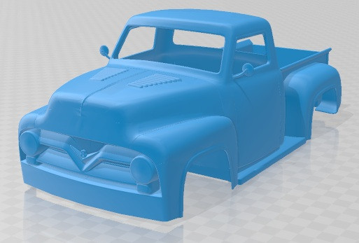 F 250 1955 Printable Body Truck 3D Print Model .c4d .max .obj .3ds .fbx .stl .blend 