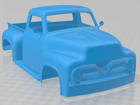 F 250 1955 Printable Body Truck 3D Print Model