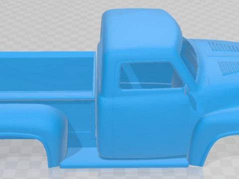 F 250 1955 Printable Body Truck 3D Print Model