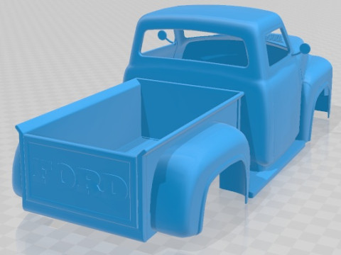 F 250 1955 Printable Body Truck 3D Print Model