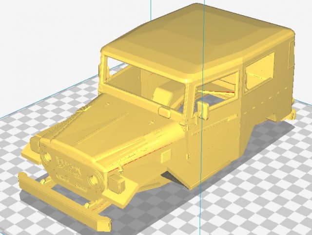 toyota bj-40 printable body car Model do druku 3D .c4d .max .obj .3ds .fbx .stl .blend 