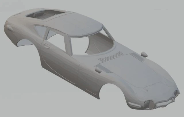 トヨタ 2000GT 1968 印刷可能なボディ車 3Dプリントモデル .c4d .max .obj .3ds .fbx .stl .blend 