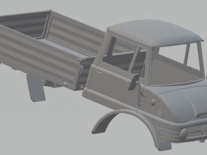 mercedes unimog 406 printable truck Modello di stampa 3D