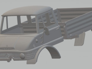 mercedes unimog 406 printable truck 3Dプリントモデル