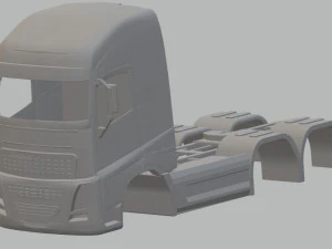 वोल्वो एफएच 16 प्रिंट करने योग्य बॉडी ट्रक 3D प्रिंट मॉडल