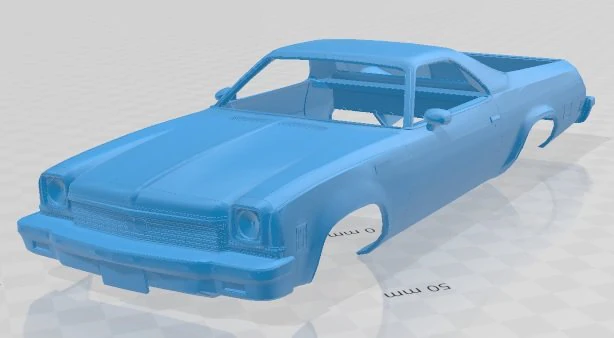 chevrolet el camino 1973 printable body car 3D Print Model .c4d .max .obj .3ds .fbx .stl .blend