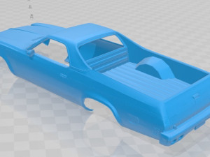 chevrolet el camino 1973 printable body car 3D Print Model