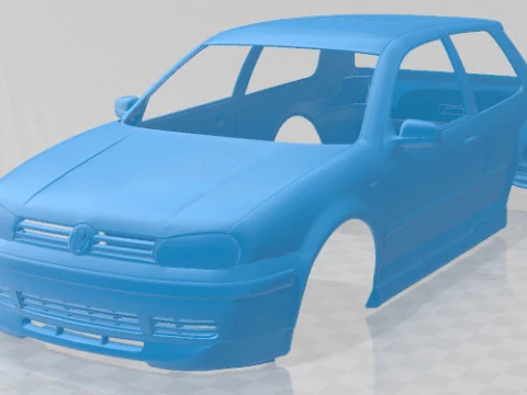 Volkswagen Golf IV GTI Printable Body Car 3D Print Model