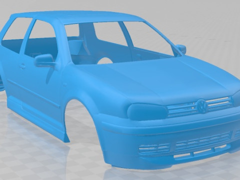 Volkswagen Golf IV GTI Printable Body Car 3D Print Model