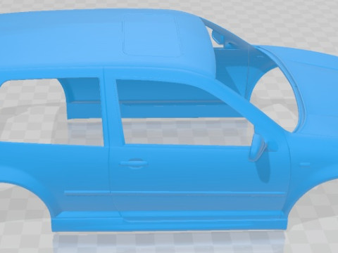 Volkswagen Golf IV GTI Printable Body Car 3D Print Model