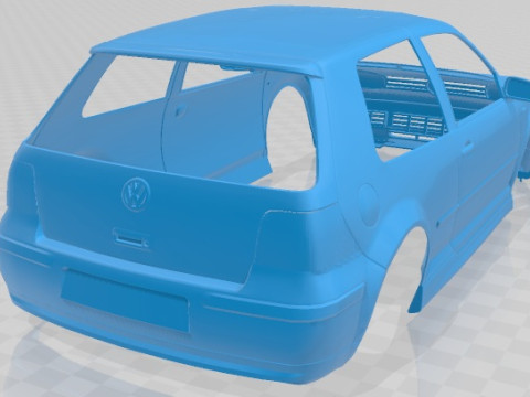 Volkswagen Golf IV GTI Printable Body Car 3D Print Model