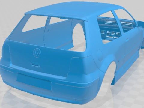 Volkswagen Golf IV GTI Printable Body Car 3D Print Model