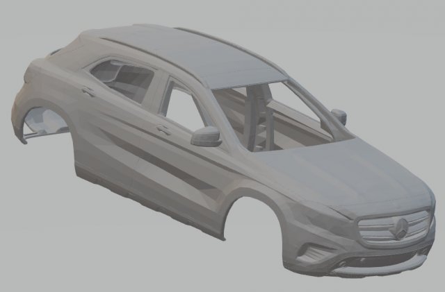 mercedes benz gla 2016 printable body car 3D 打印模型 .c4d .max .obj .3ds .fbx .stl .blend 