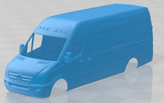 mercedes benz sprinter 2014 printable body van 3D Print Model .c4d .max .obj .3ds .fbx .stl .blend 
