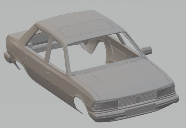peugeot 305 printable body car Model Cetak 3D .c4d .max .obj .3ds .fbx .stl .blend 