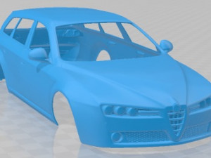 Alfa Romeo 159 Sportwagon 2011 Printable Body Car 3Dプリントモデル