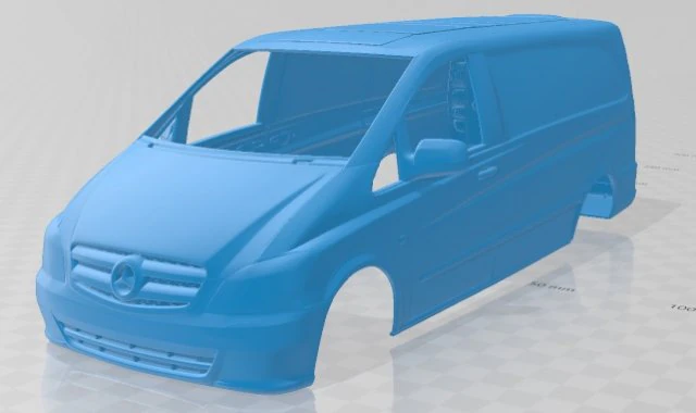 mercedes benz vito w639 2011 printable body van 3D Print Model .c4d .max .obj .3ds .fbx .stl .blend 