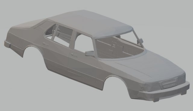 saab 900 printable body car Modelo de Impressão 3D .c4d .max .obj .3ds .fbx .stl .blend