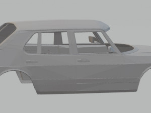saab 900 printable body car Modelo de Impressão 3D