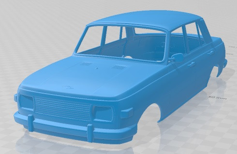 Wartburg 353 1991 Printable Body Car 3D Принт Модель .c4d .max .obj .3ds .fbx .stl .blend 