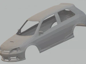 toyota starlet glanza carrocer&iacute;a imprimible coche Modelo de impresión 3D