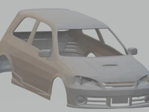 toyota starlet glanza carrocer&iacute;a imprimible coche Modelo de impresión 3D