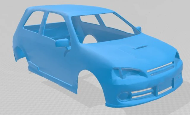 toyota starlet glanza carrocer&iacute;a imprimible coche Modelo de impresión 3D .c4d .max .obj .3ds .fbx .stl .blend 