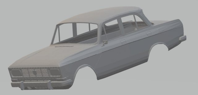moskvich 1500 printable body car 3D Baskı Modeli .c4d .max .obj .3ds .fbx .stl .blend 