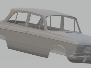moskvich 1500 printable body car 3D Baskı Modeli