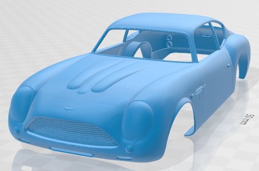 aston martin db4gt zagato 1960 printable body car 3D Принт Модель .c4d .max .obj .3ds .fbx .stl .blend