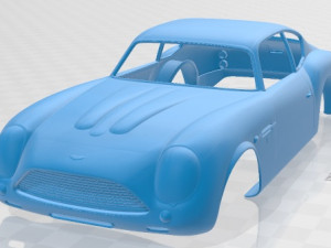 aston martin db4gt zagato 1960 printable body car 3D Print Model