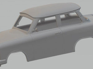 trabant 601 printable body car 3D Print Model