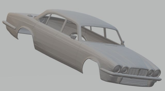 jaguar xj6 sedan printable body car 3D Print Model .c4d .max .obj .3ds .fbx .stl .blend 