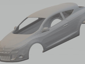 renault megane 3 coupe printable body car 3Dプリントモデル