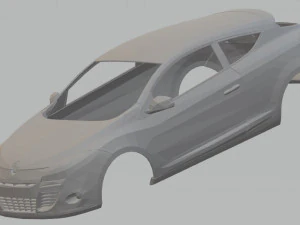 ルノー メガーヌ 3 クーペ 印刷可能なボディ車 3Dプリントモデル