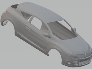 renault megane 3 coupe printable body car 3D प्रिंट मॉडल