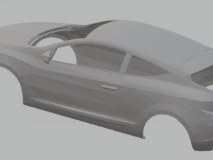 renault megane 3 coupe printable body car 3D प्रिंट मॉडल